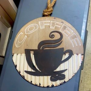 Round wood hanging decor